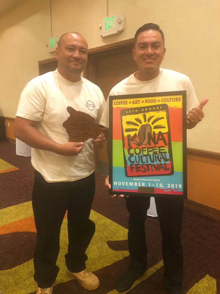 1st Place 2019 Kona Coffee Cultural Festival Cupping Competition