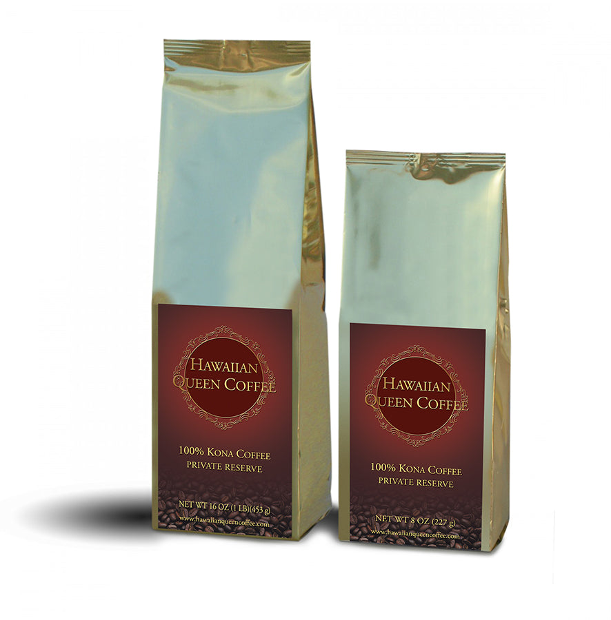 Kona Coffee Gift – 12 oz Tumbler + 4 oz Private Reserve